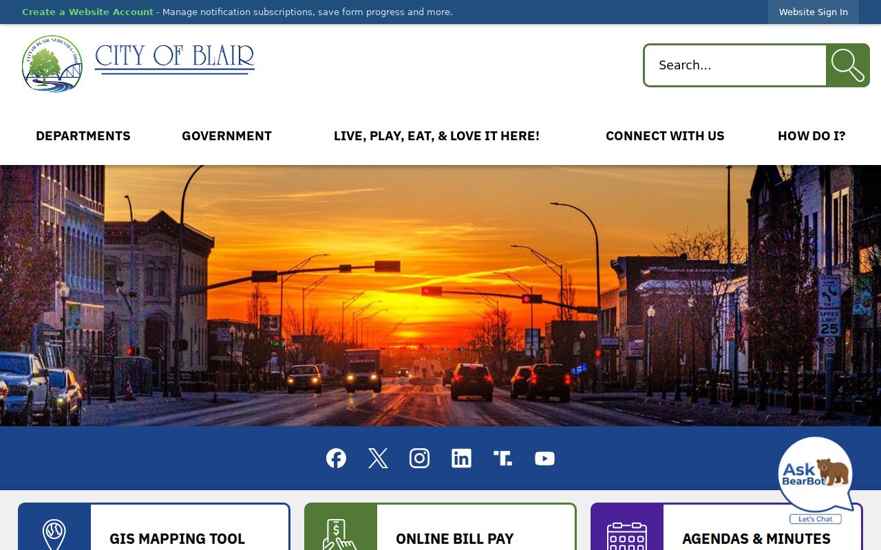 Blair criminal records city government setting