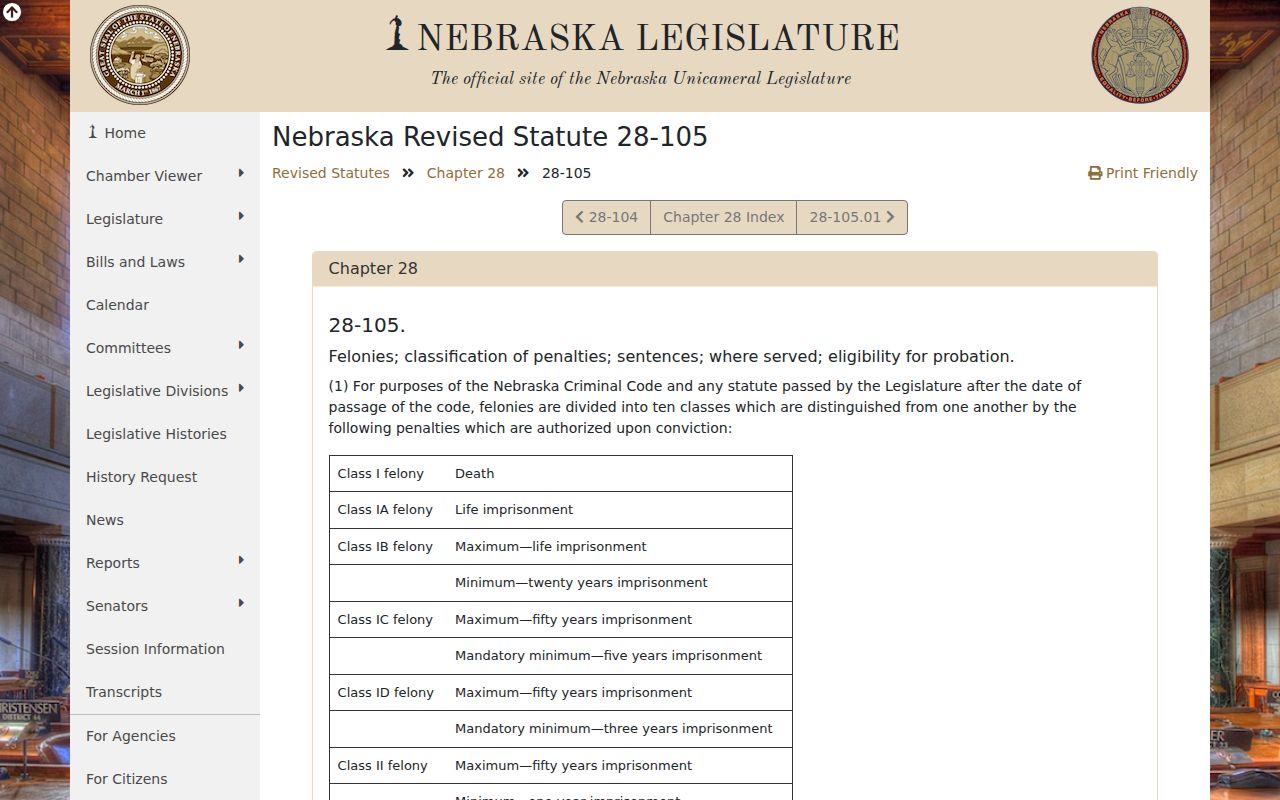 Washington County criminal court cases Nebraska felony statute
